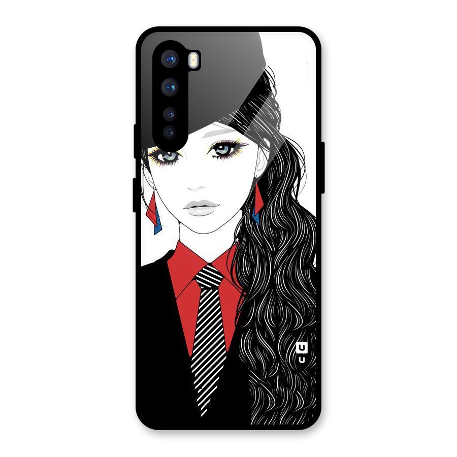Girl Tie Glass Back Case for OnePlus Nord
