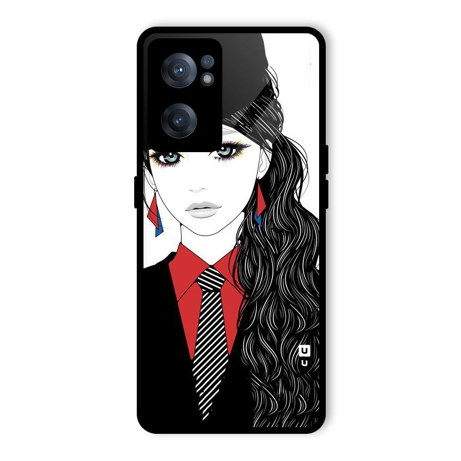 Girl Tie Glass Back Case for OnePlus Nord CE 2 5G