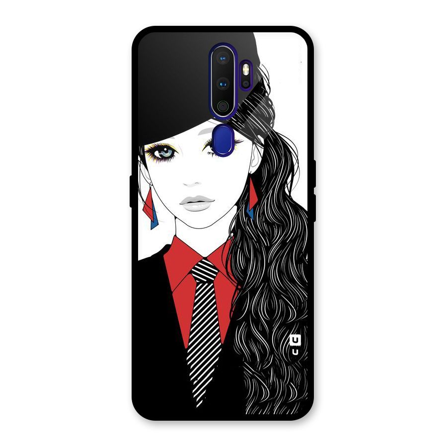 Girl Tie Glass Back Case for Oppo A9 (2020)