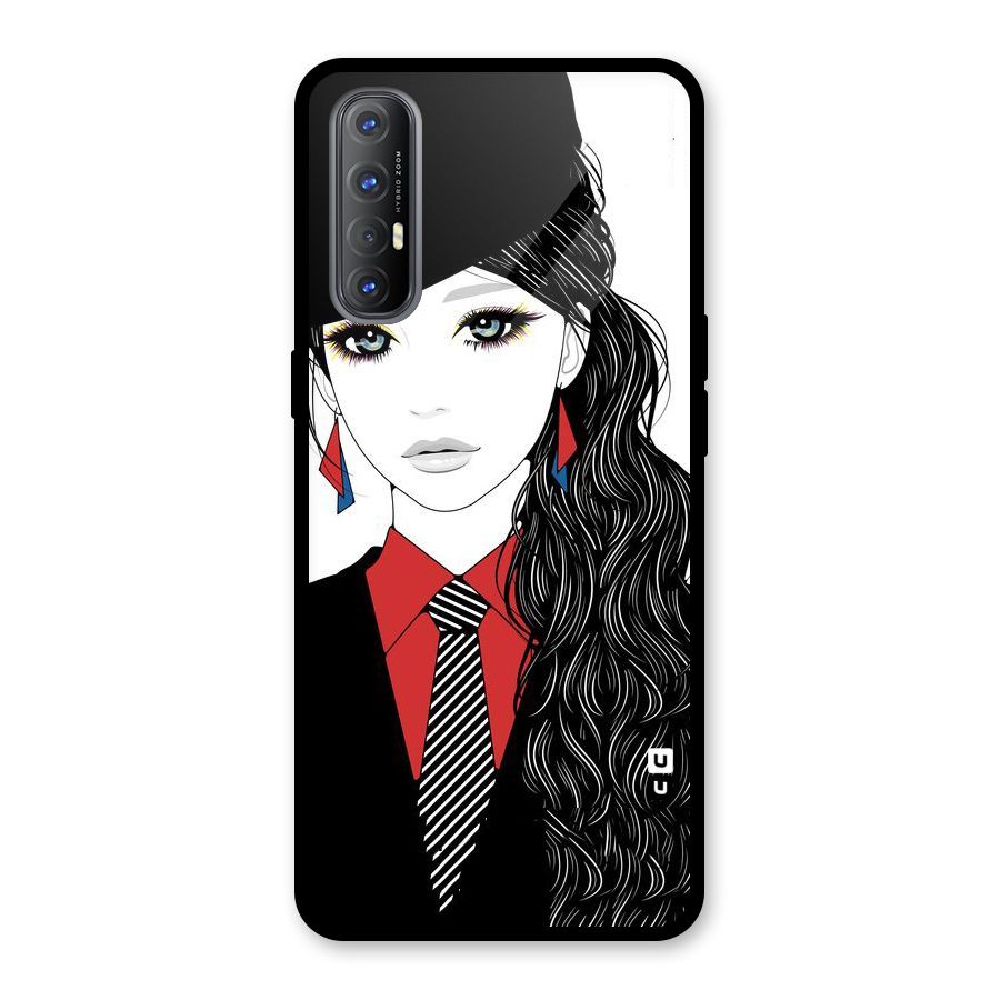 Girl Tie Glass Back Case for Oppo Reno3 Pro