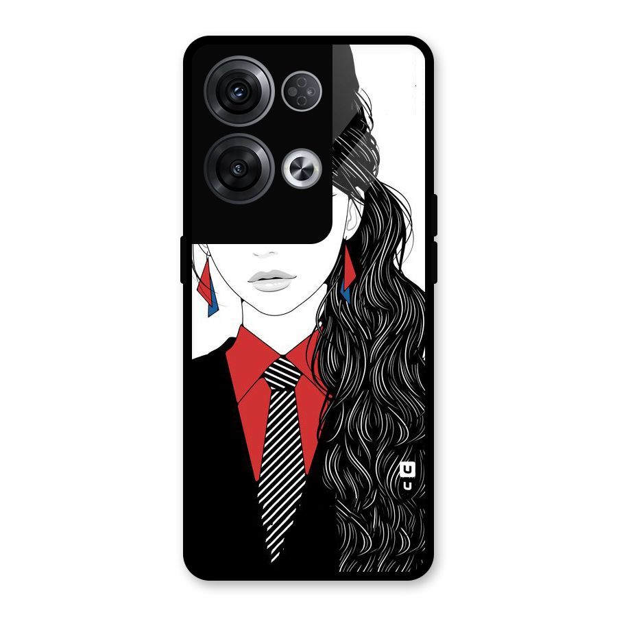 Girl Tie Glass Back Case for Oppo Reno8 Pro 5G
