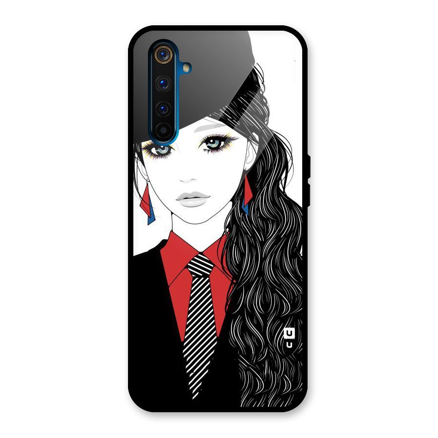 Girl Tie Glass Back Case for Realme 6 Pro