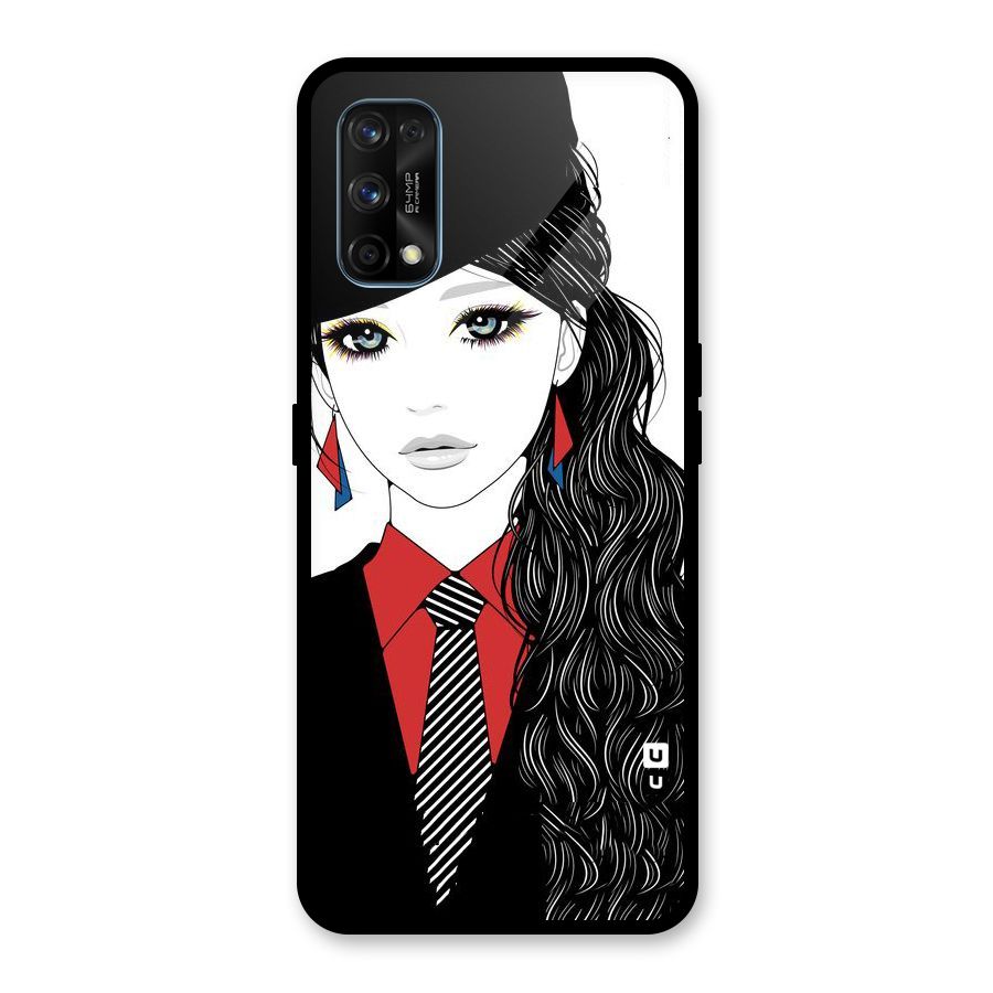 Girl Tie Glass Back Case for Realme 7 Pro