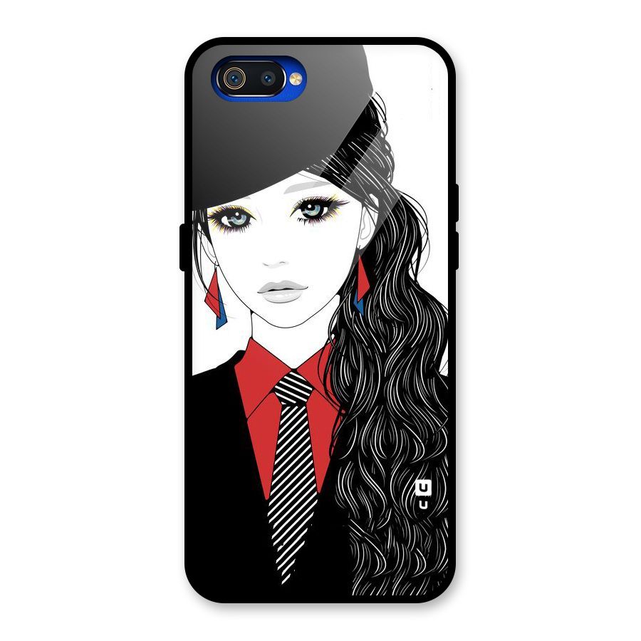 Girl Tie Glass Back Case for Realme C2