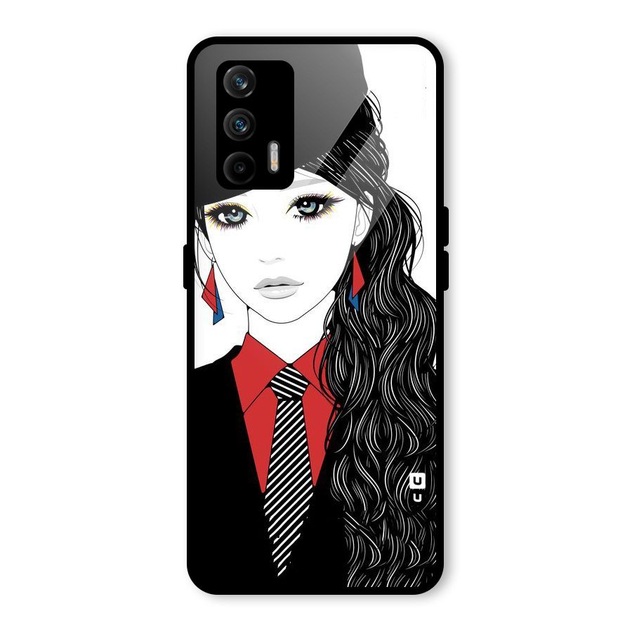 Girl Tie Glass Back Case for Realme GT 5G