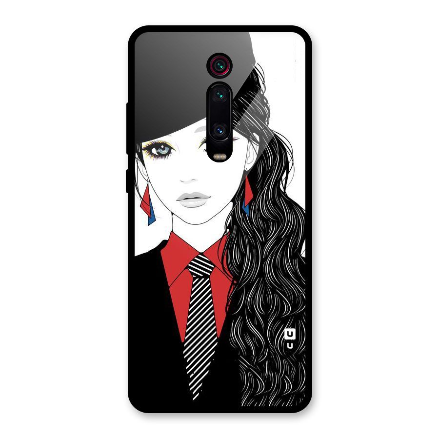 Girl Tie Glass Back Case for Redmi K20 Pro