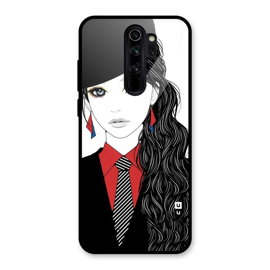 Girl Tie Glass Back Case for Redmi Note 8 Pro