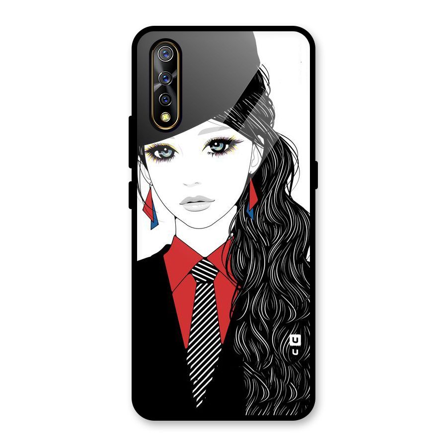 Girl Tie Glass Back Case for Vivo S1
