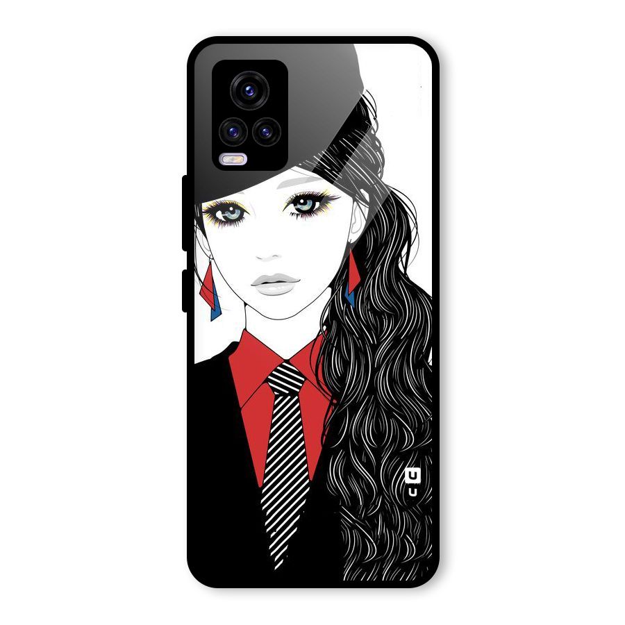 Girl Tie Glass Back Case for Vivo V20