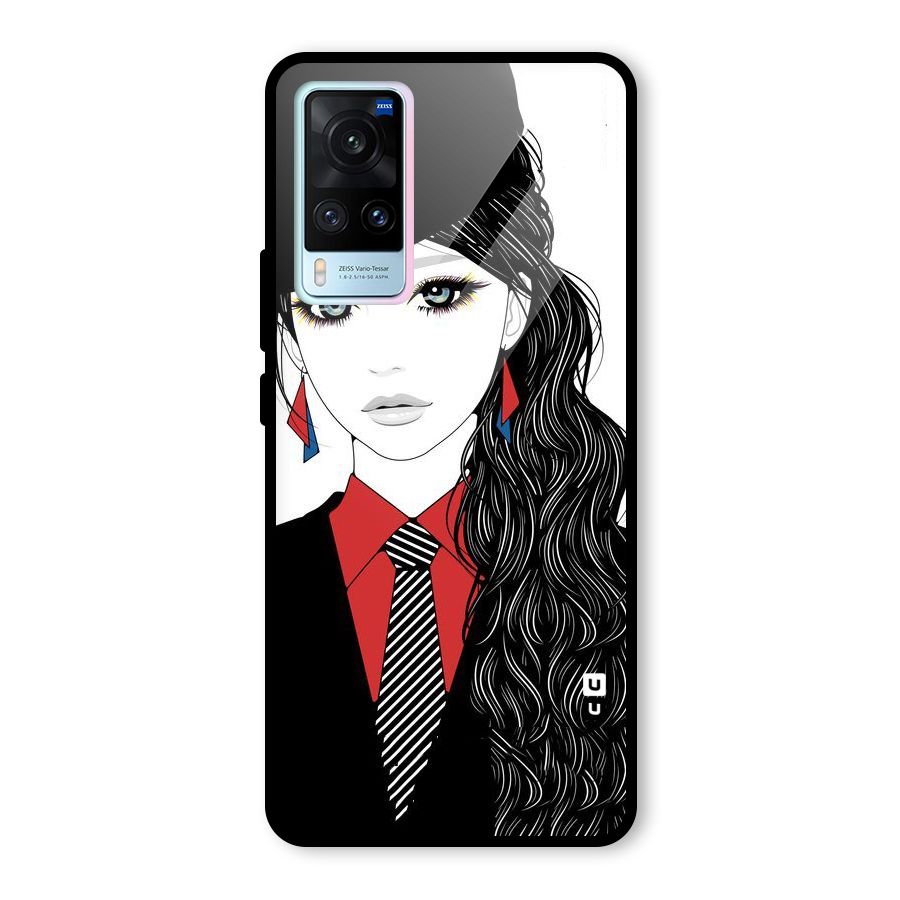 Girl Tie Glass Back Case for Vivo X60