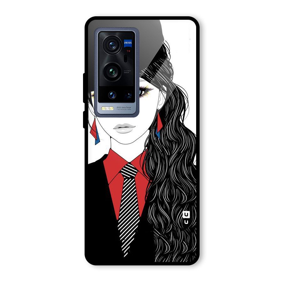 Girl Tie Glass Back Case for Vivo X60 Pro Plus
