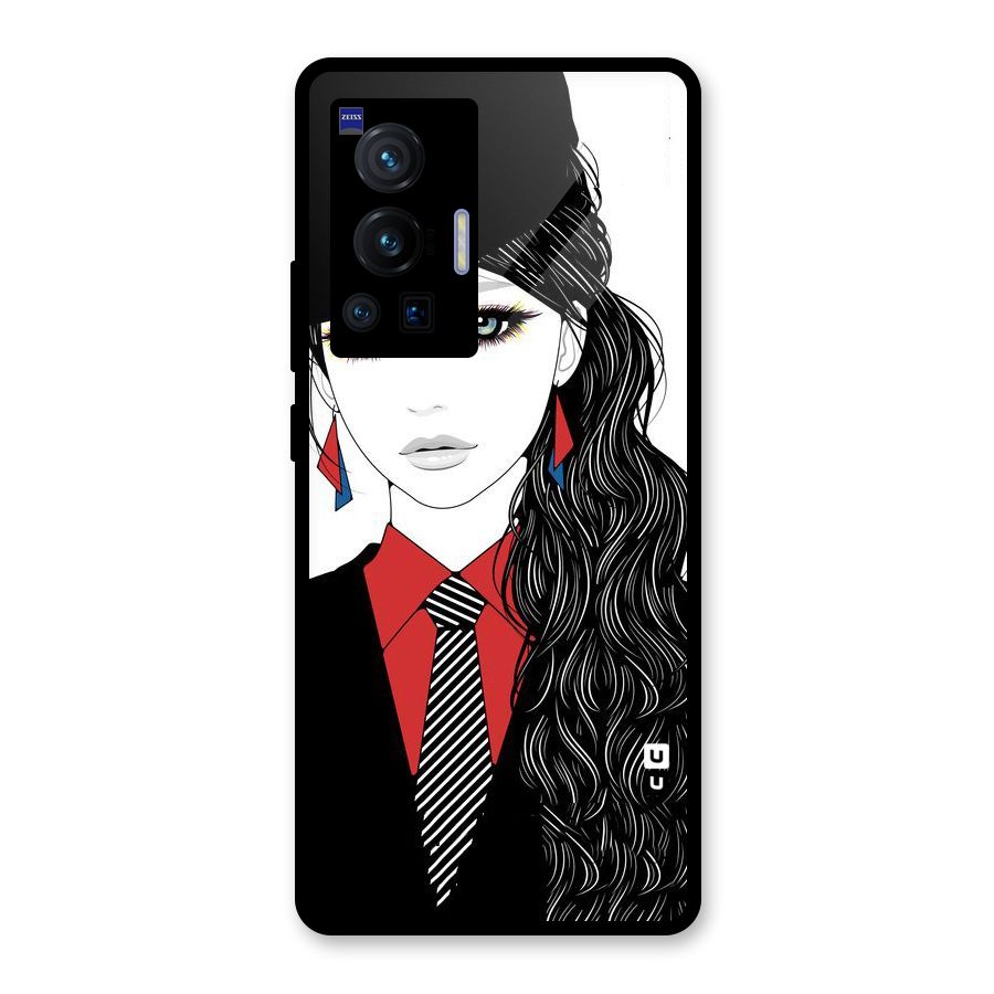 Girl Tie Glass Back Case for Vivo X70 Pro