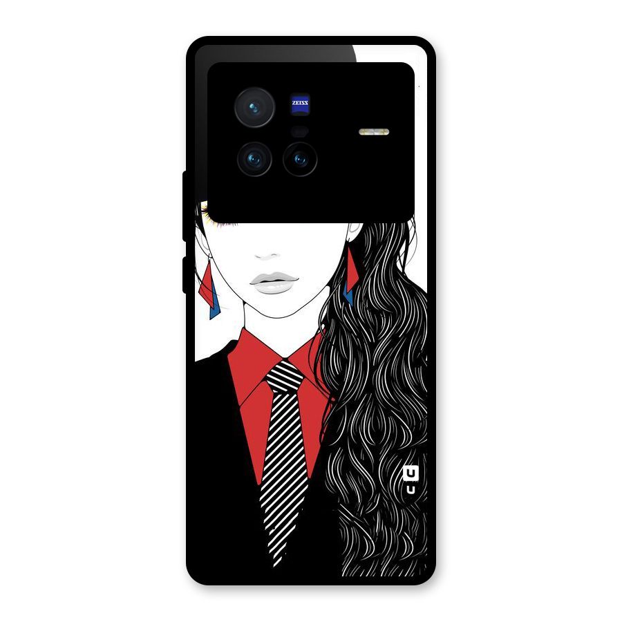 Girl Tie Glass Back Case for Vivo X80