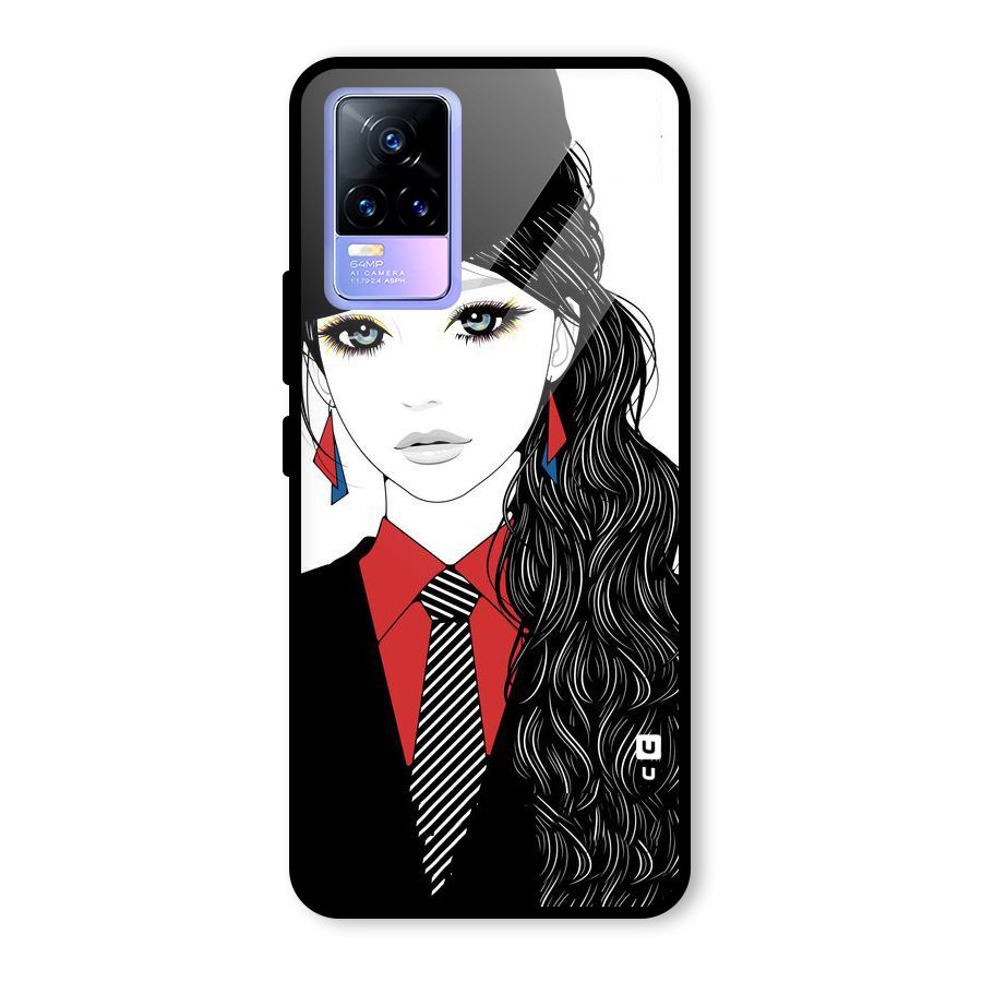 Girl Tie Glass Back Case for Vivo Y73
