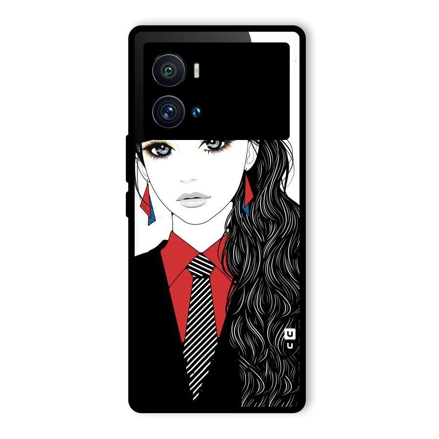 Girl Tie Glass Back Case for Vivo iQOO 9 Pro