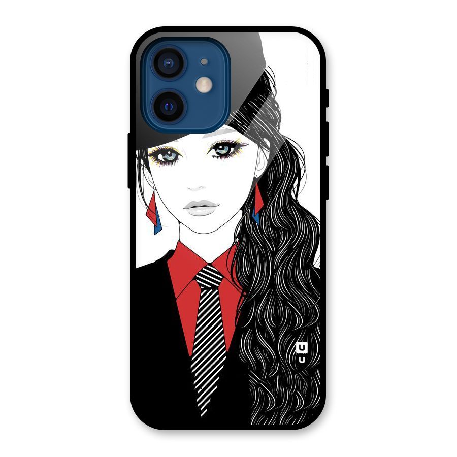 Girl Tie Glass Back Case for iPhone 12 Mini