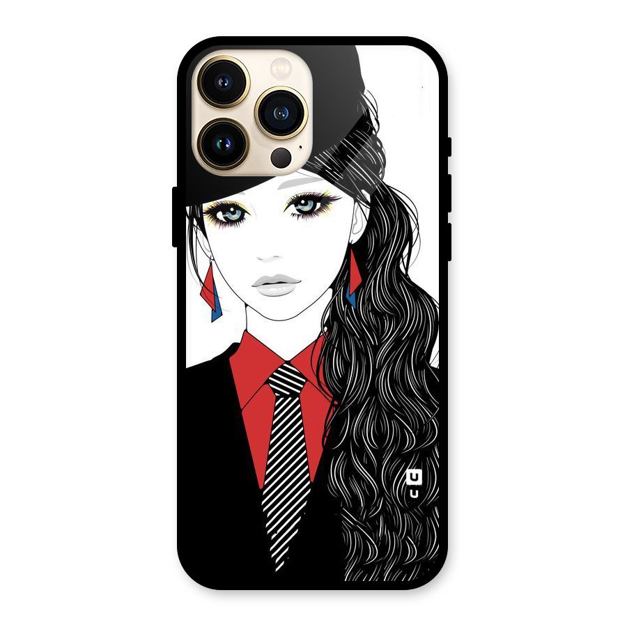 Girl Tie Glass Back Case for iPhone 13 Pro Max