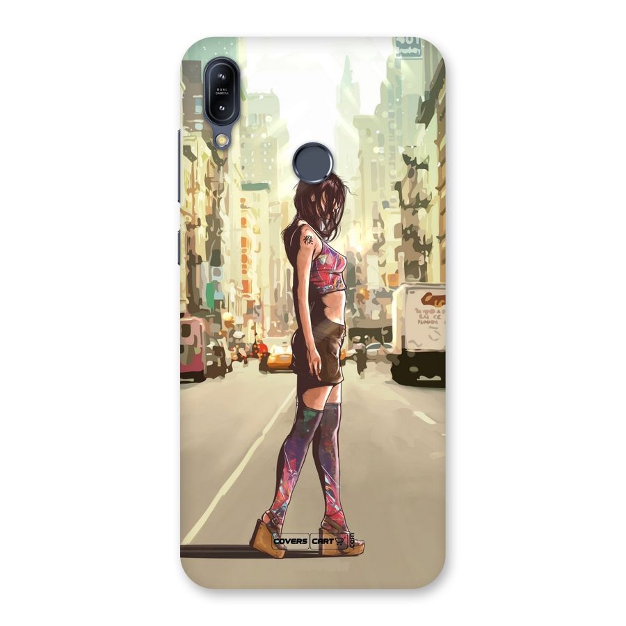 Girl Walking Artwork Back Case for Zenfone Max M2