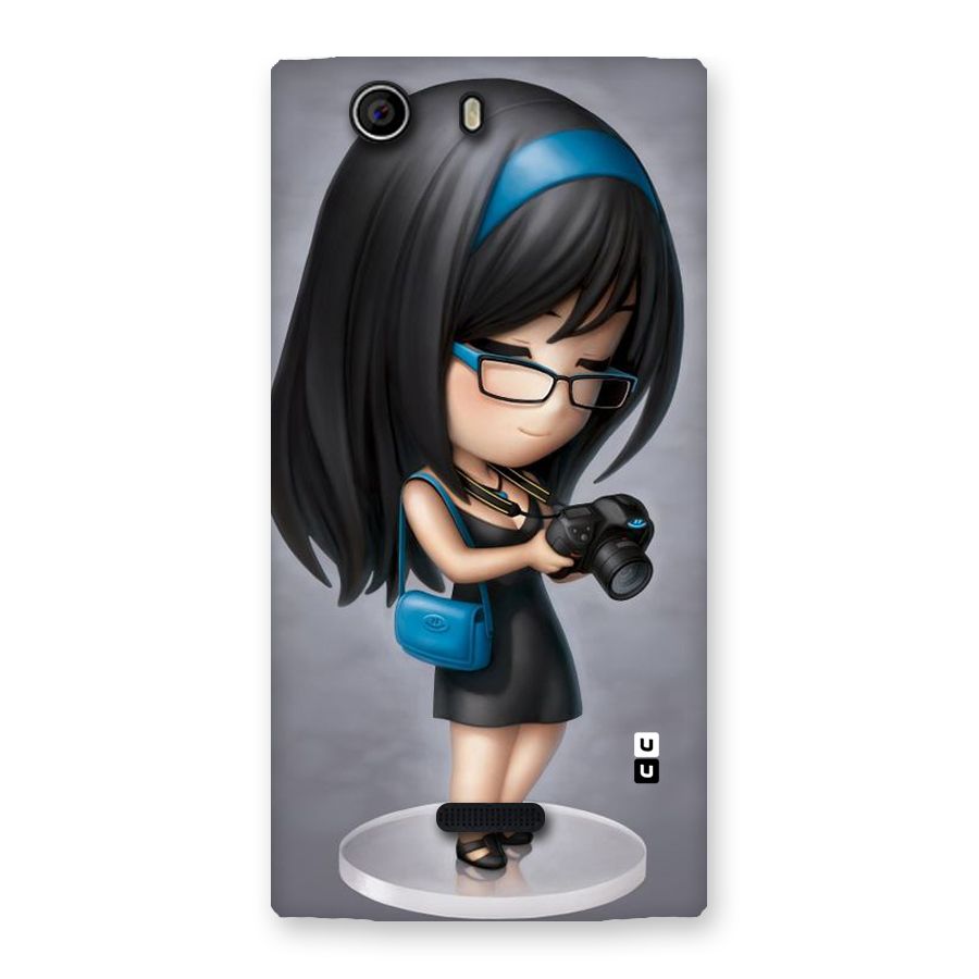 Girl With Camera Back Case for Canvas Nitro 2 E311