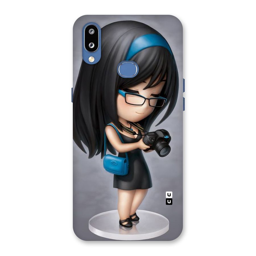Girl With Camera Back Case for Galaxy M01s