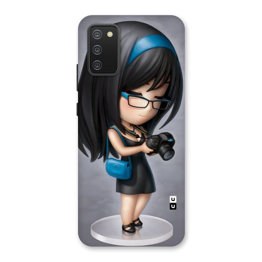 Girl With Camera Back Case for Galaxy M02s