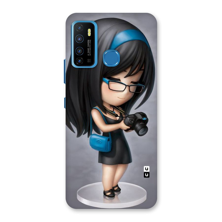 Girl With Camera Back Case for Infinix Hot 9