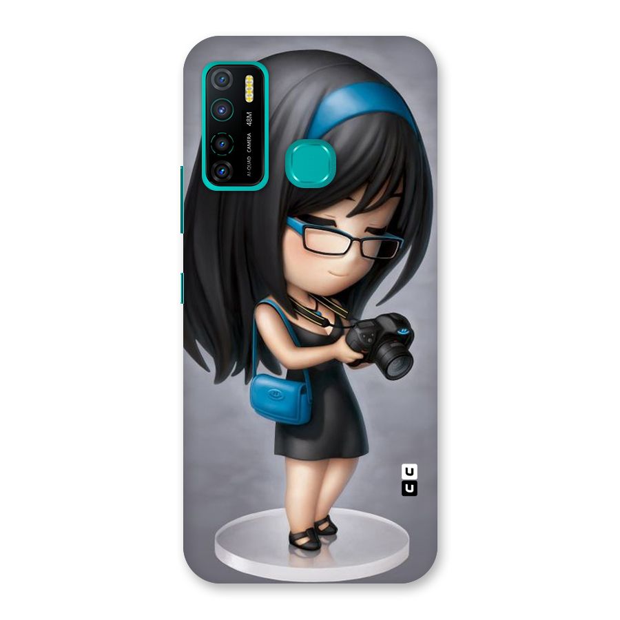 Girl With Camera Back Case for Infinix Hot 9 Pro