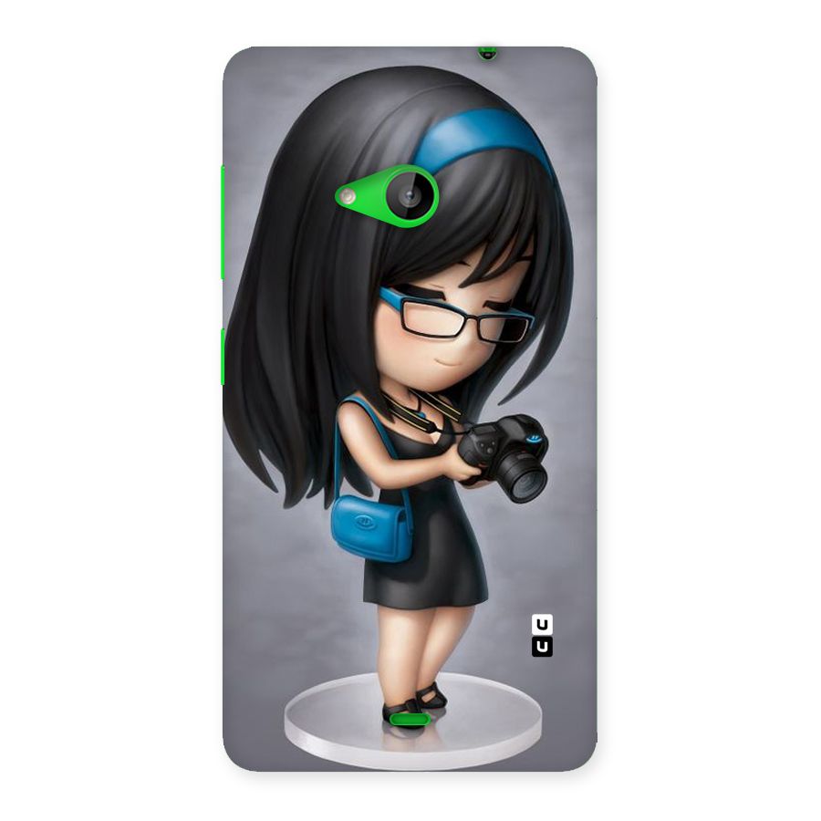 Girl With Camera Back Case for Lumia 535