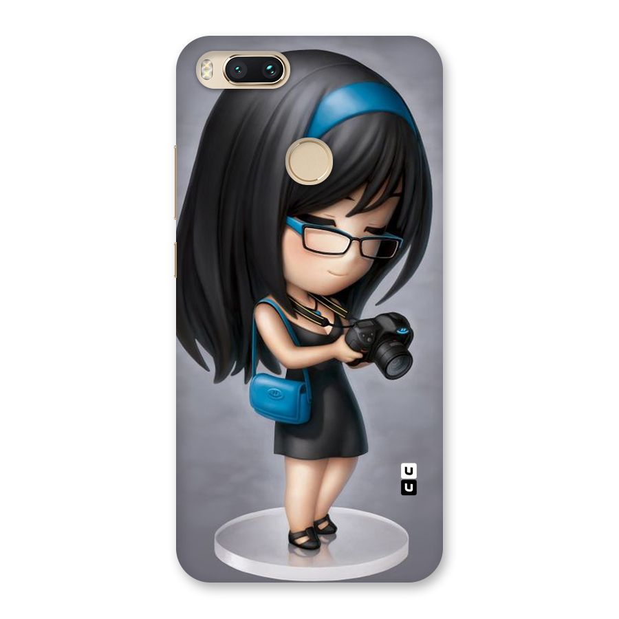 Girl With Camera Back Case for Mi A1