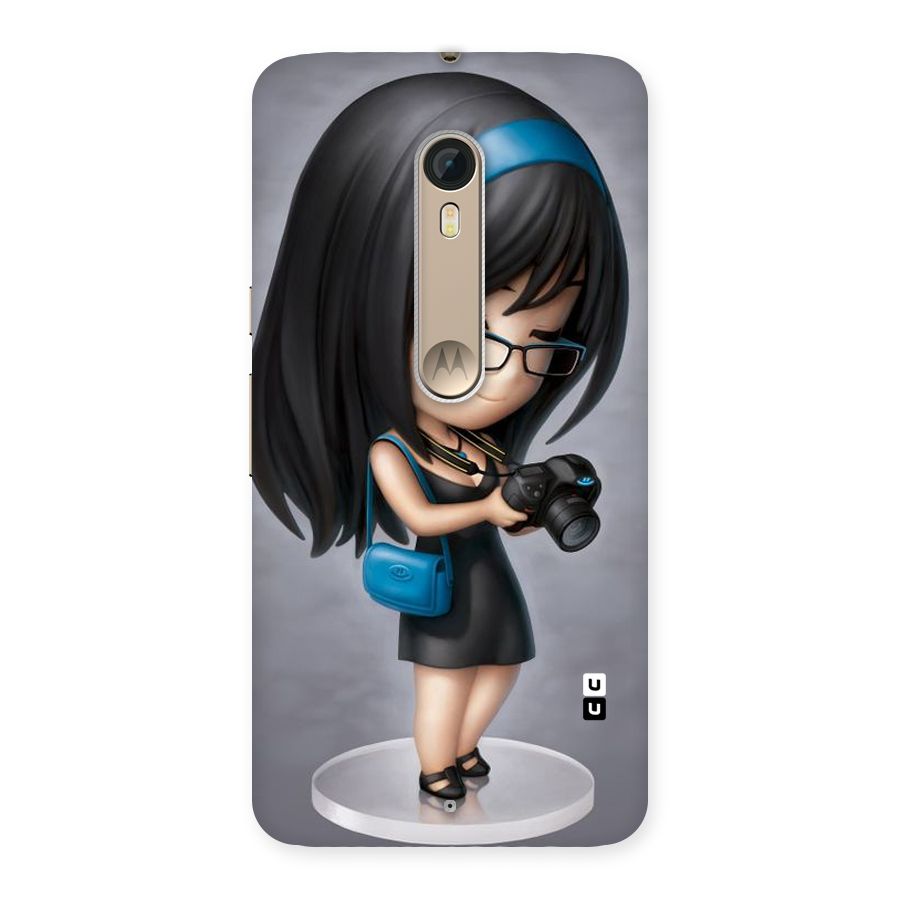 Girl With Camera Back Case for Motorola Moto X Style