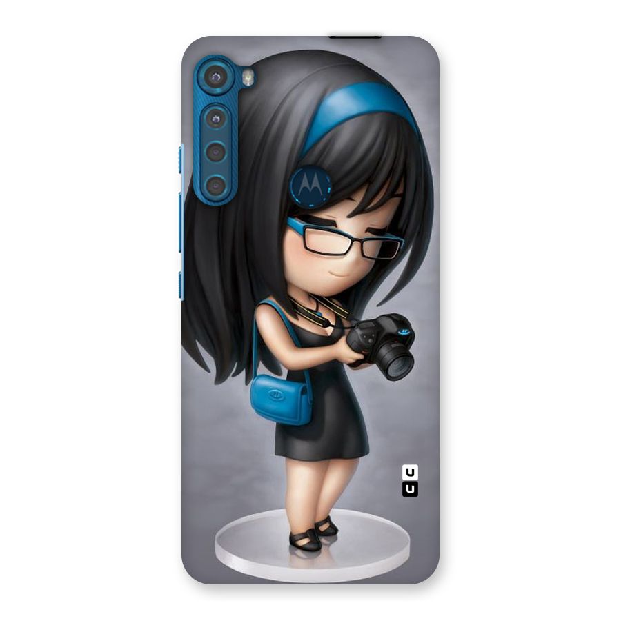 Girl With Camera Back Case for Motorola One Fusion Plus