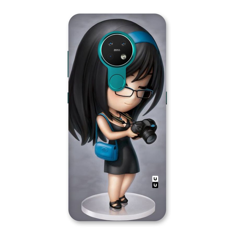 Girl With Camera Back Case for Nokia 7.2