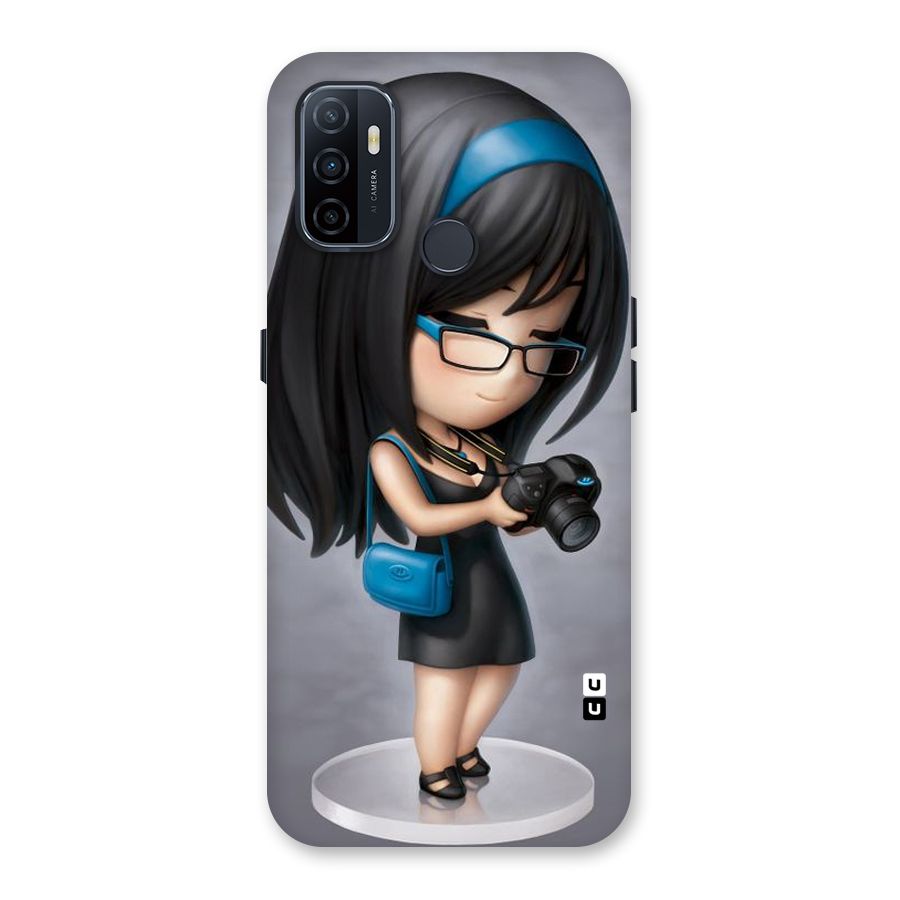Girl With Camera Back Case for Oppo A32