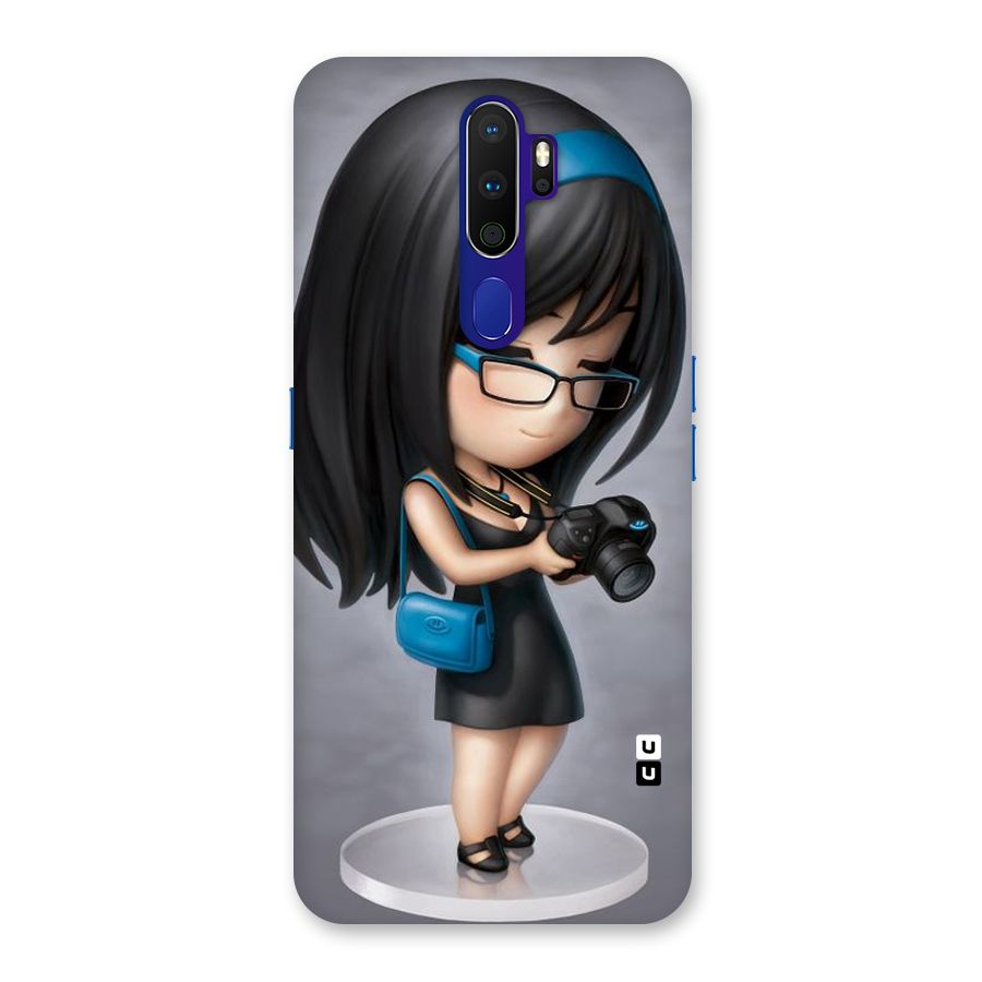 Girl With Camera Back Case for Oppo A9 (2020)