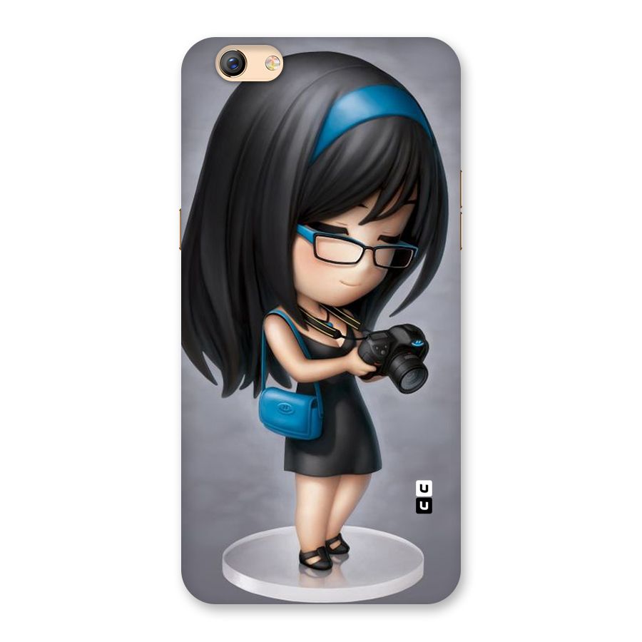 Girl With Camera Back Case for Oppo F3 Plus