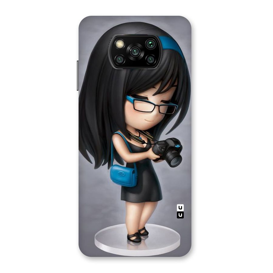 Girl With Camera Back Case for Poco X3