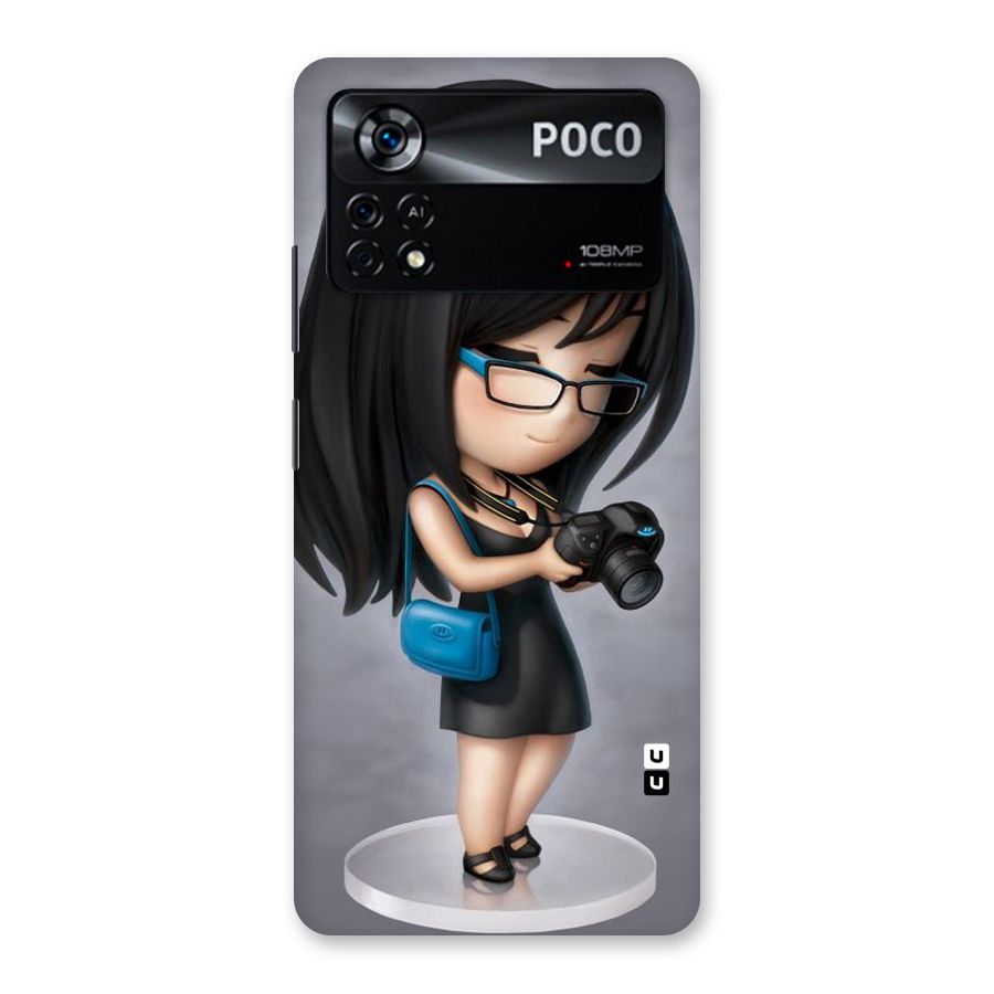 Girl With Camera Back Case for Poco X4 Pro 5G