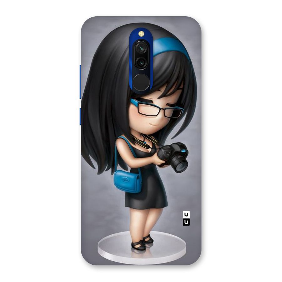 Girl With Camera Back Case for Redmi 8