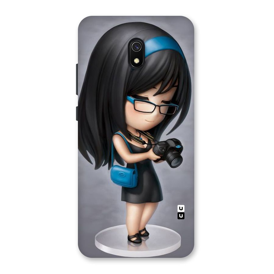 Girl With Camera Back Case for Redmi 8A