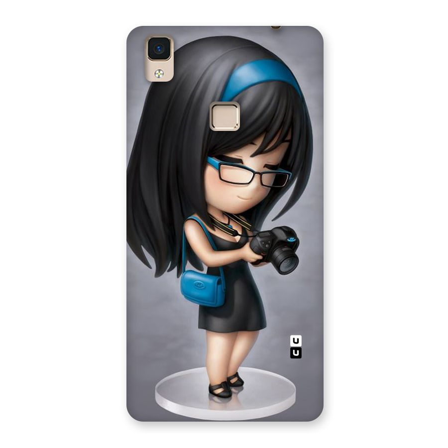 Girl With Camera Back Case for V3 Max