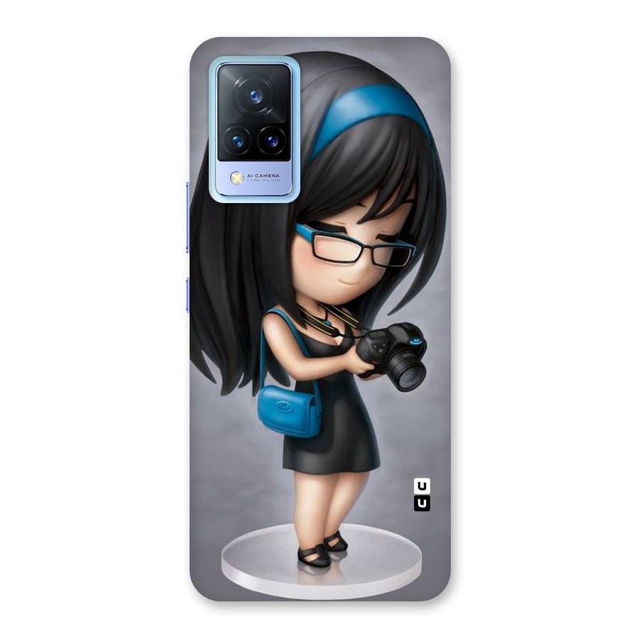 Girl With Camera Back Case for Vivo V21 5G