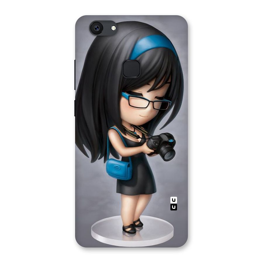 Girl With Camera Back Case for Vivo V7 Plus