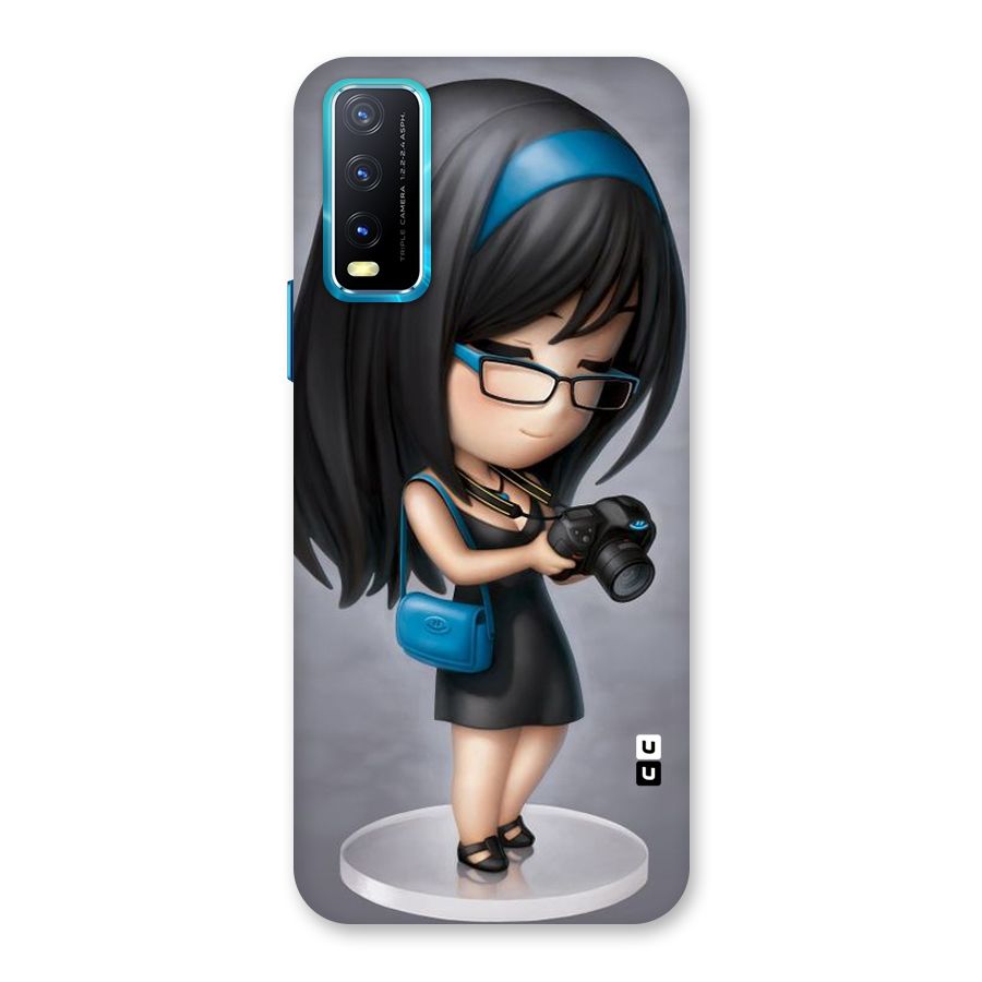 Girl With Camera Back Case for Vivo Y20