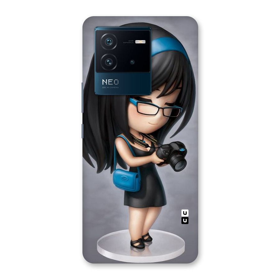 Girl With Camera Back Case for Vivo iQOO Neo 6 5G