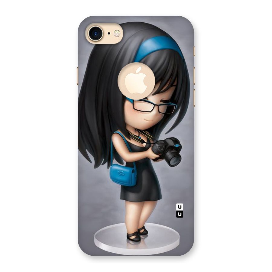 Girl With Camera Back Case for iPhone 7 Logo Cut