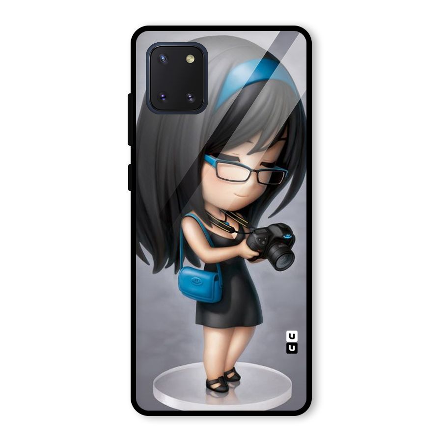 Girl With Camera Glass Back Case for Galaxy Note 10 Lite