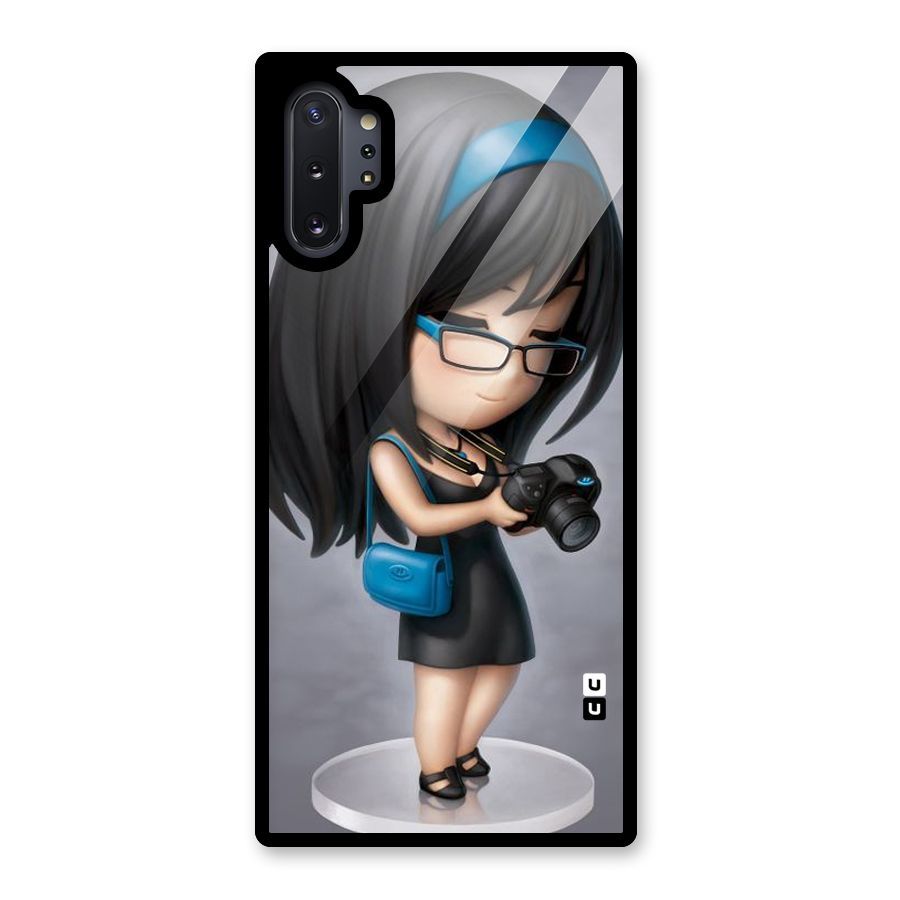 Girl With Camera Glass Back Case for Galaxy Note 10 Plus