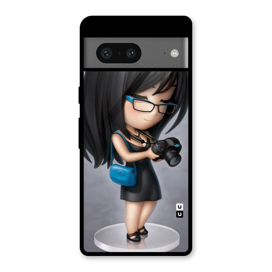 Girl With Camera Glass Back Case for Google Pixel 7