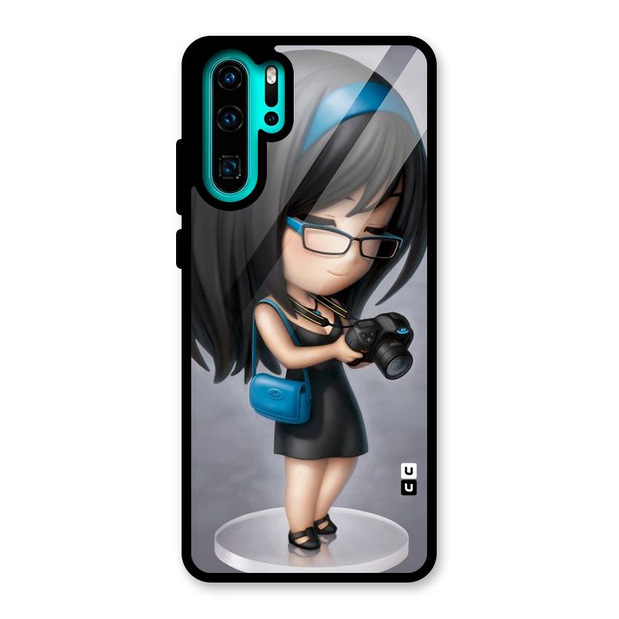 Girl With Camera Glass Back Case for Huawei P30 Pro