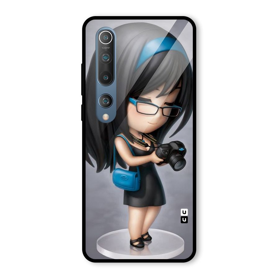 Girl With Camera Glass Back Case for Mi 10